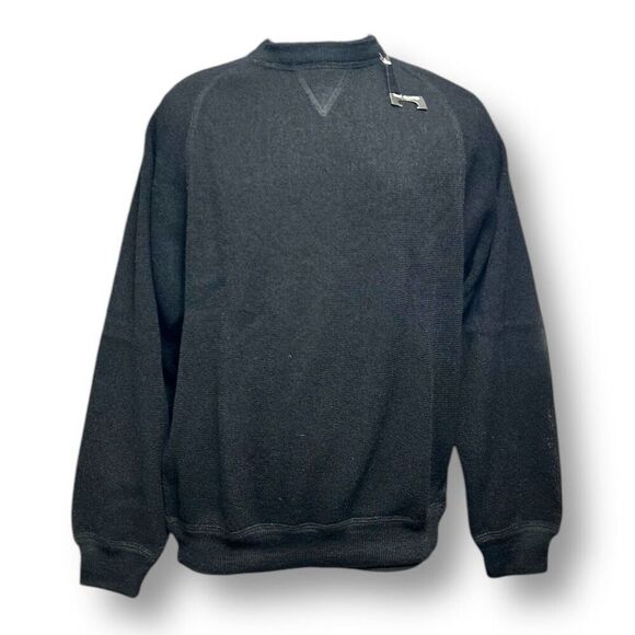 Peru Unlimited S Alpaca Wool Sweater Black Crew Neck Soft Knit Pullover NWT - Picture 1 of 8